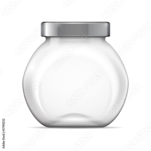 Empty glass jar