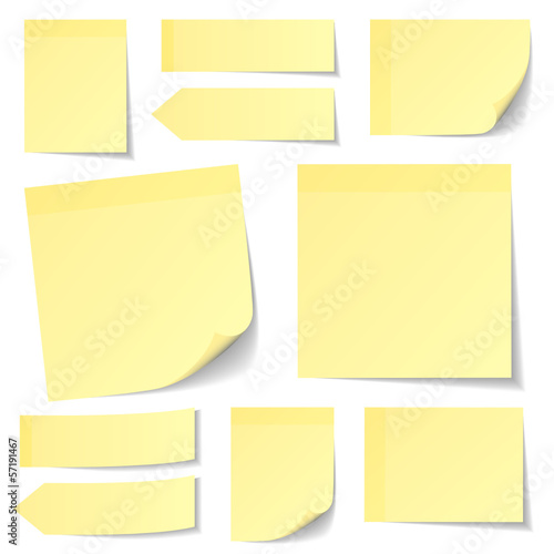 Collection Yellow Stick Notes