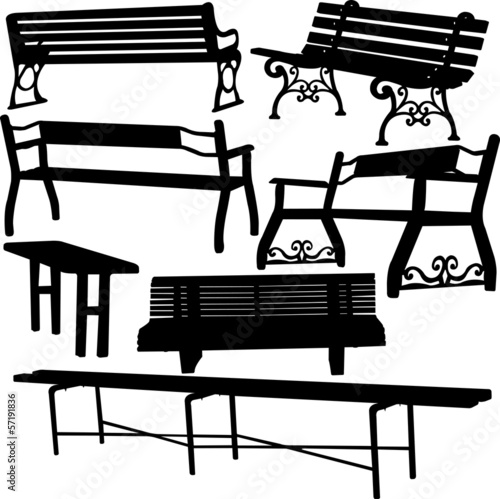 bench silhouette 1 - vector