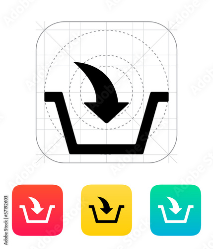 Obraz na płótnie Add to basket icon.