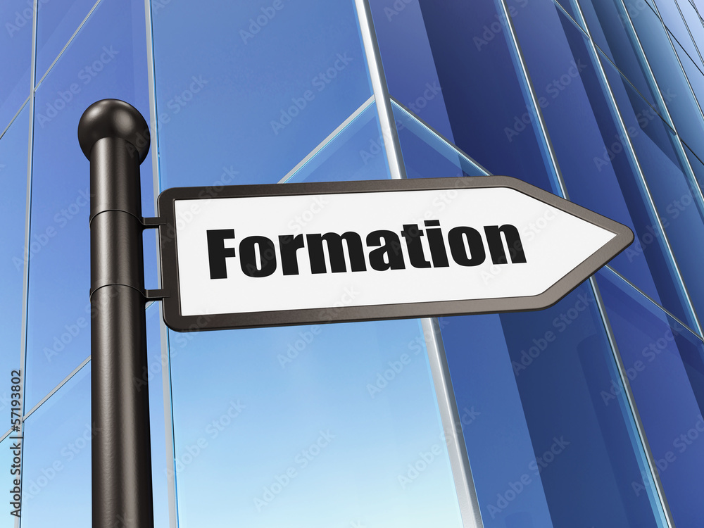 Education concept: Formation on Building background