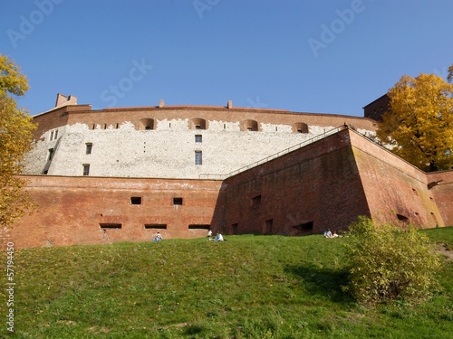 fortyfication of Wawel castle in Krakow