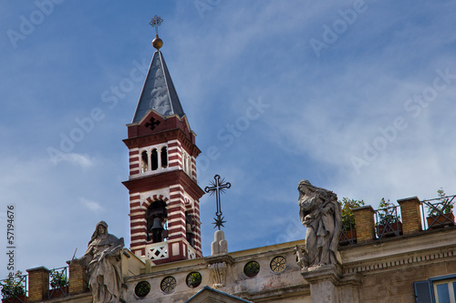 Konstfotografi Saint Bridget House, Piazza Farnese, Rome, Italy
