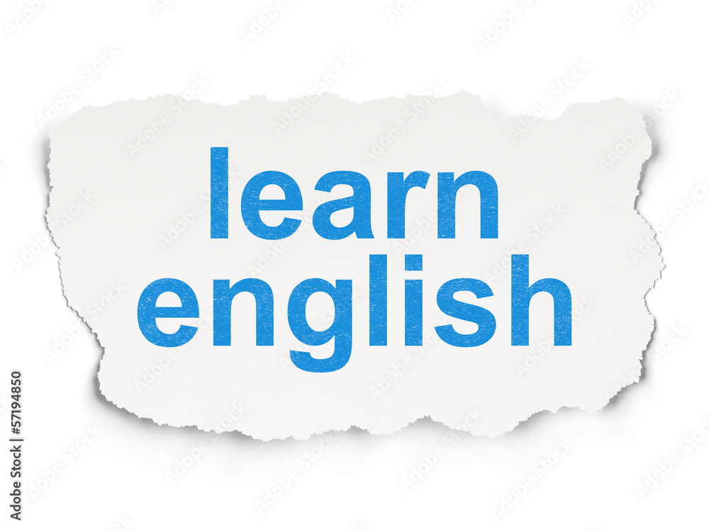 Education concept: Learn English on Paper background Education concept: Learn English on Paper background