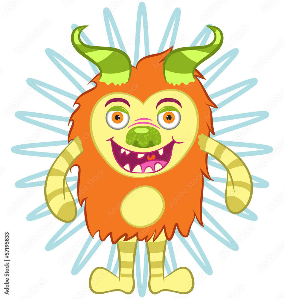 Illustration vector of cartoon cute monster