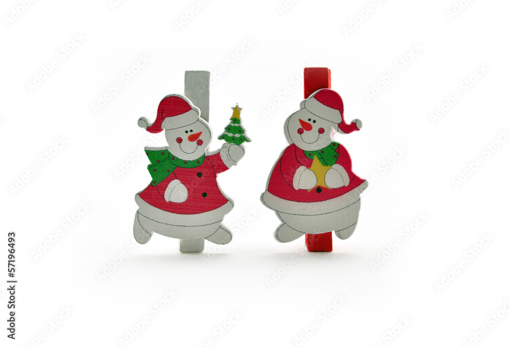 Fototapeta premium wooden snowman