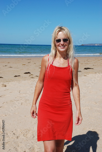Εκτύπωση καμβά Femme sur la plage