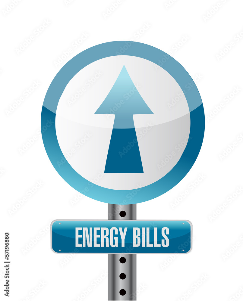 energy bills road sign illustration design energy bills road sign illustration design