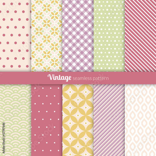 Seamless patterns Vintage style