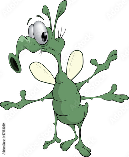 Green insect cartoon