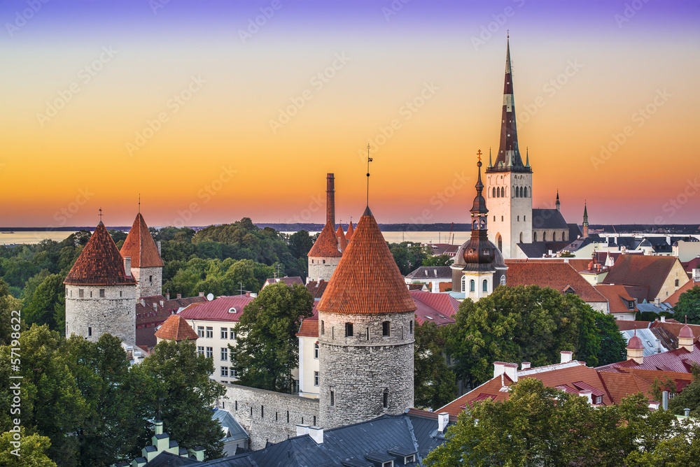 Tallinn Estonia Skyline