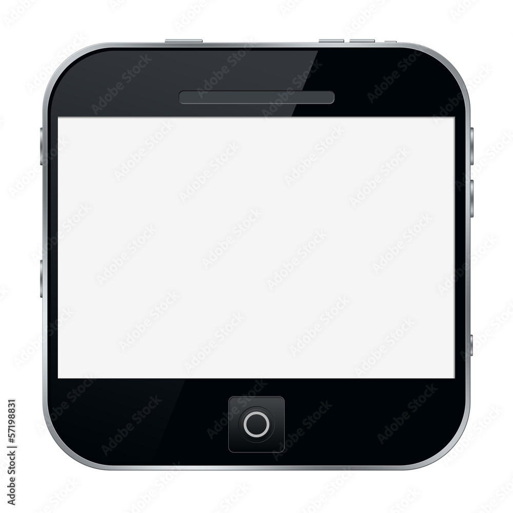 Abstract smartphone with blank screen Abstract smartphone with blank screen