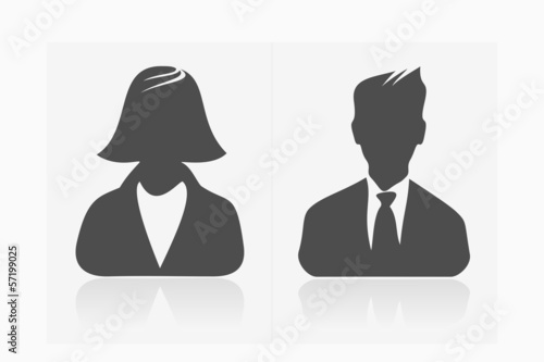 Default avatar profile picture collection male and female
