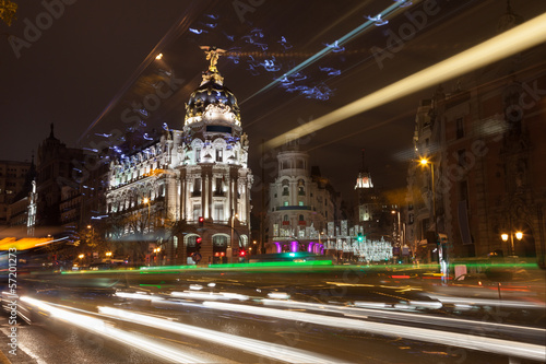 Gran Via street in Madrid at night, Spain © Jose Ignacio Soto