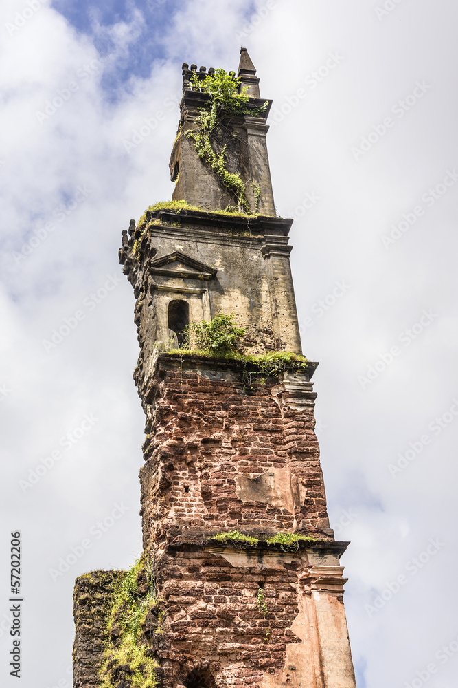 Ruins of St Augustine complex in Old Goa. Goa, India