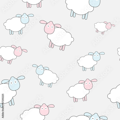 Abstract lamb seamless pattern background vector illustration
