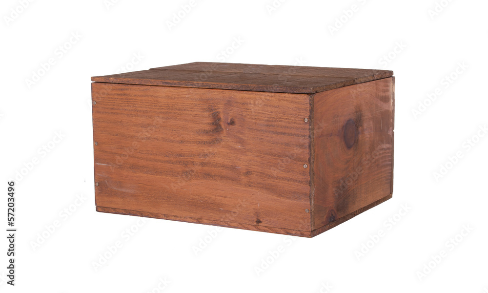 Wooden crate isolated on a white background Wooden crate isolated on a white background