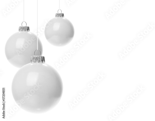 Weiße Weihnachtskugeln