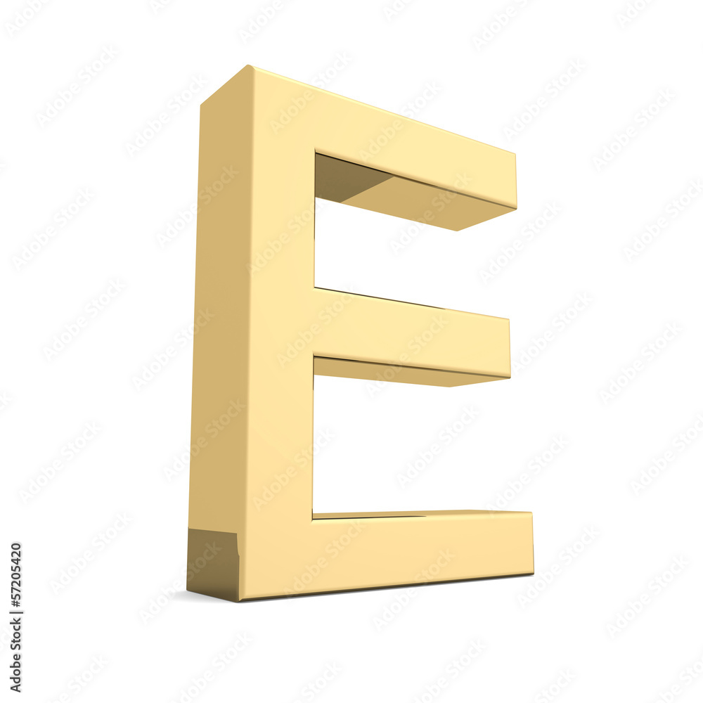 Gold letter E Gold letter E