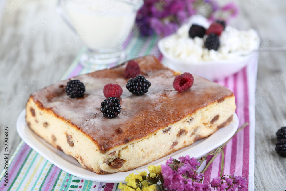 Cheese casserole with raisins Cheese casserole with raisins