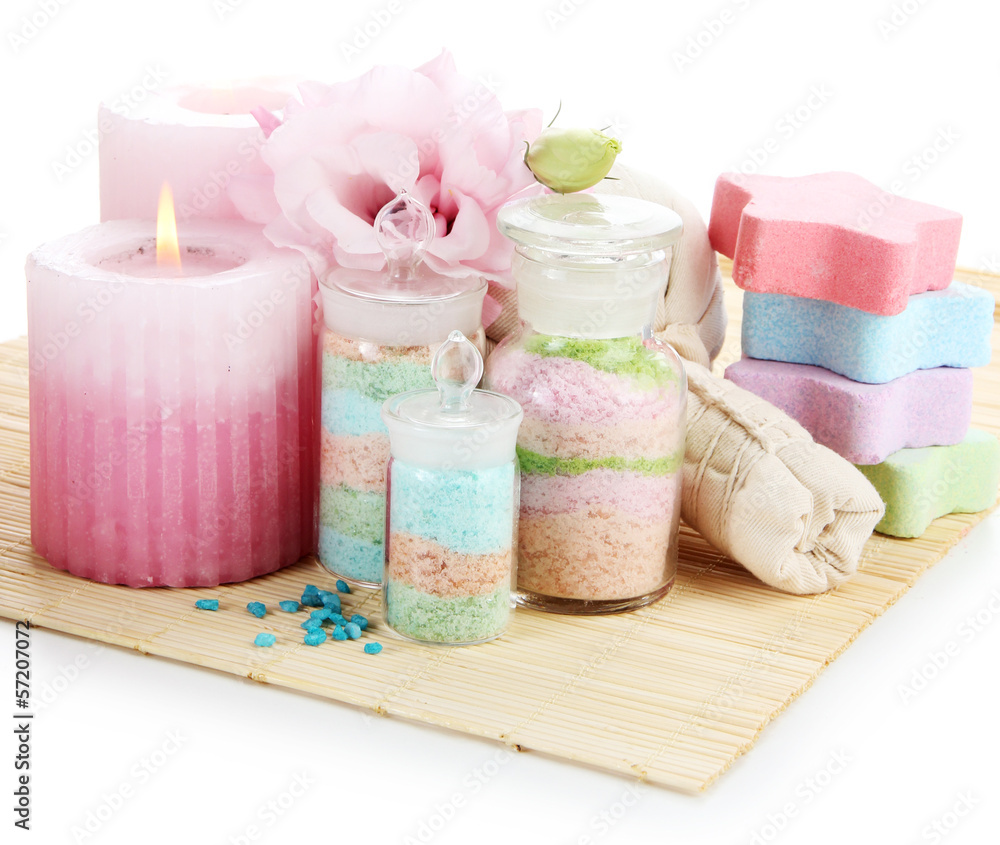 Aromatic salts in glass bottles and herbal compress balls for Aromatic salts in glass bottles and herbal compress balls for