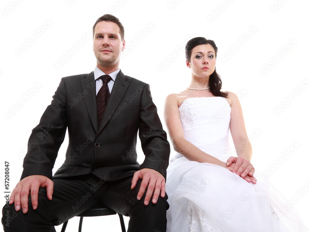 Fototapeta premium Married couple problem, indifference depression discord