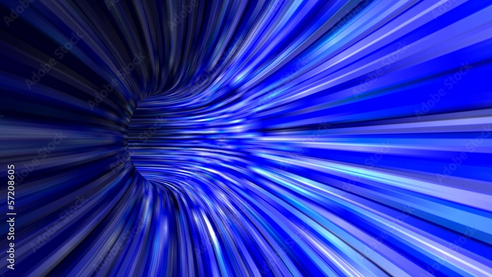 Obraz premium Abstract blue 3d tunnel background