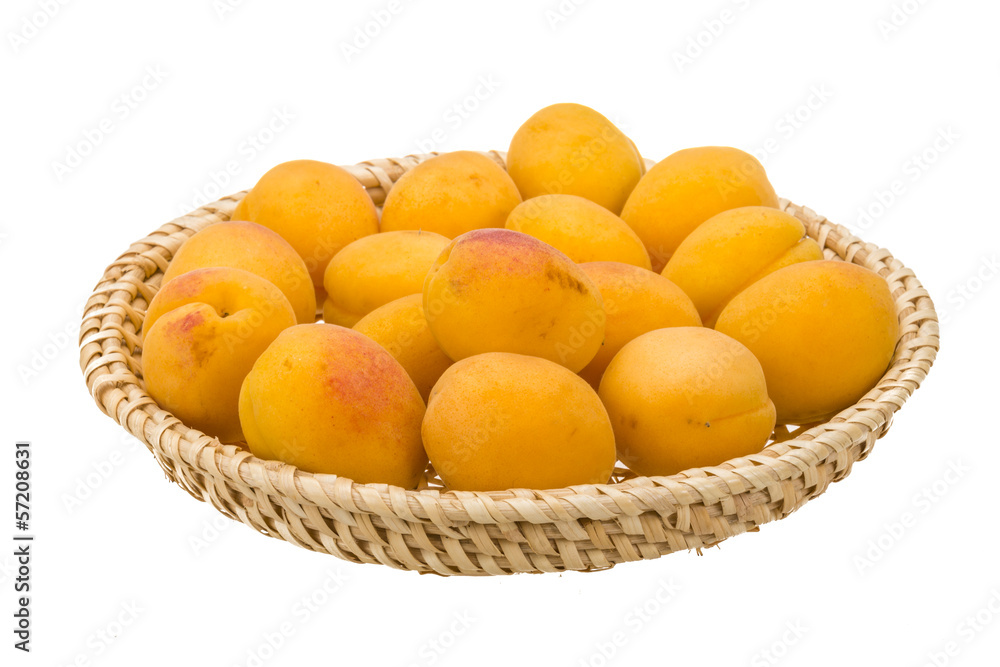 Yellow ripe apricots
