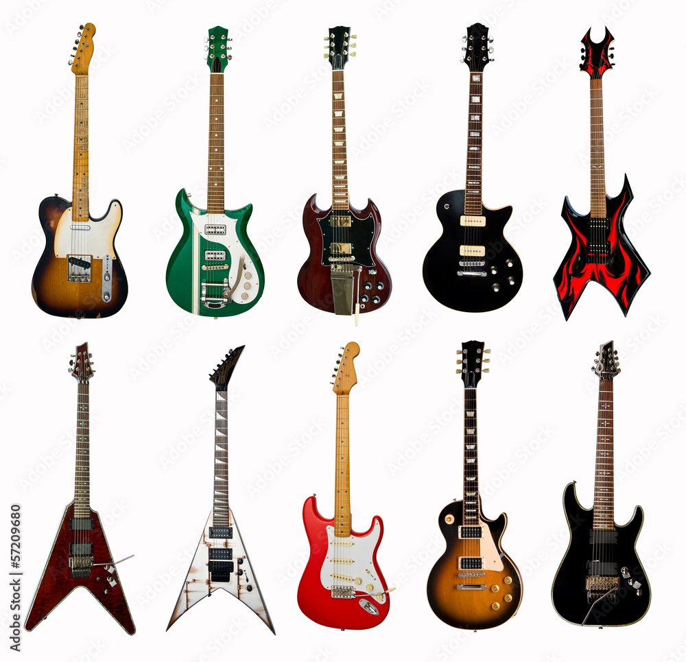 Fototapeta premium collection of electric guitars