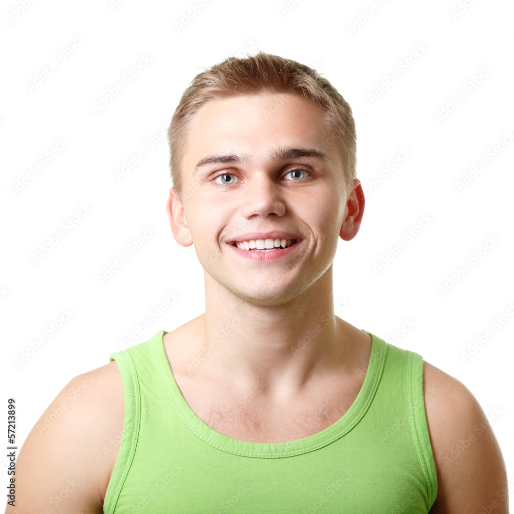 young man happy emotional face, expressions set over white young man happy emotional face, expressions set over white