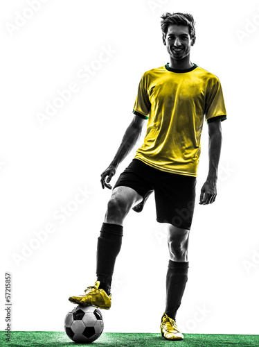 brazilian soccer football player young man silhouette