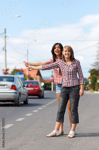 Girls hitch-hiking © Szasz-Fabian Jozsef