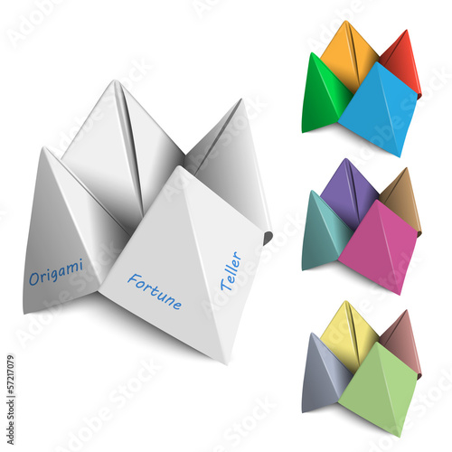 Vector set Origami Fortune Tellers