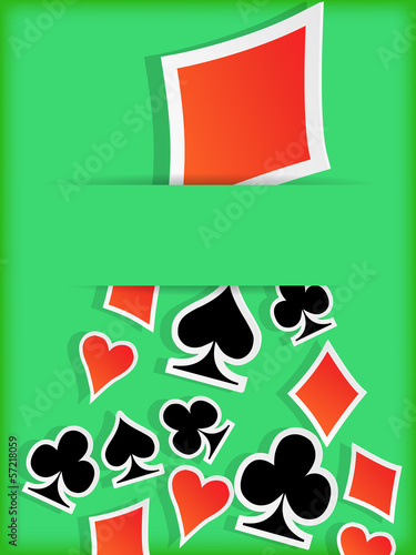 Playing cards symbol background