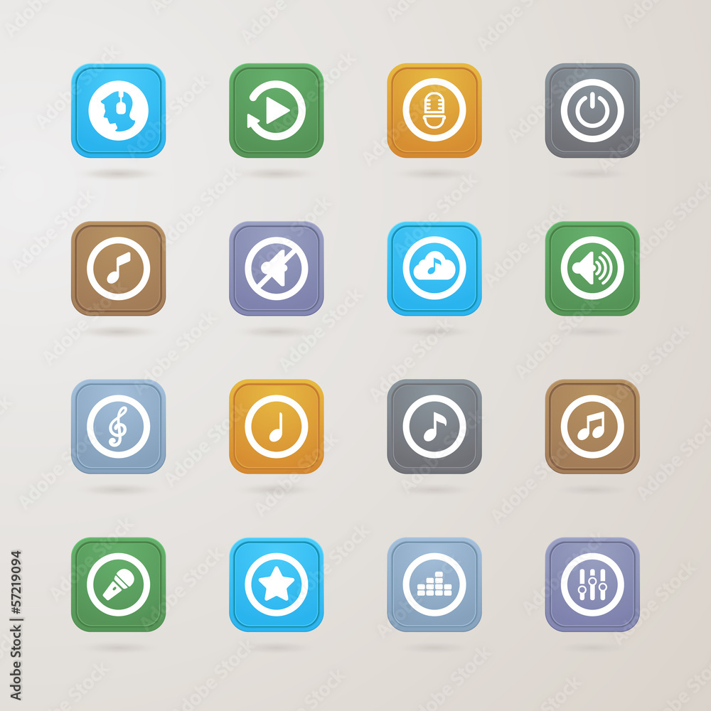Music icons set Music icons set