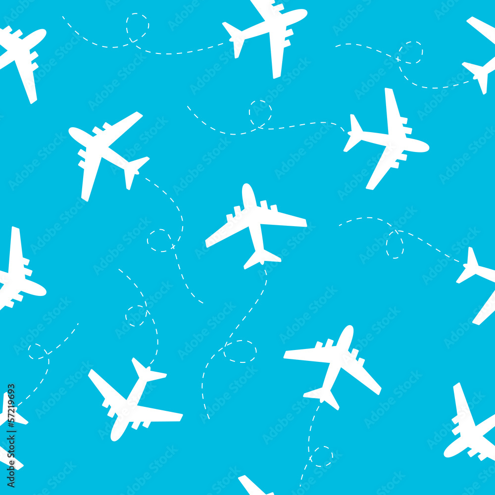 Seamless pattern with airplanes Seamless pattern with airplanes