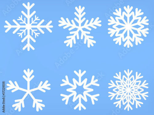 Snowflake set vector illustration