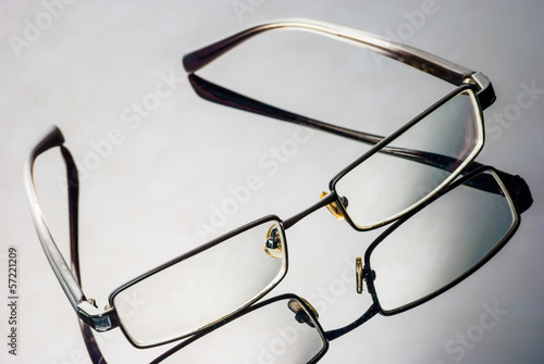 Modern Glassess on a reflective surface