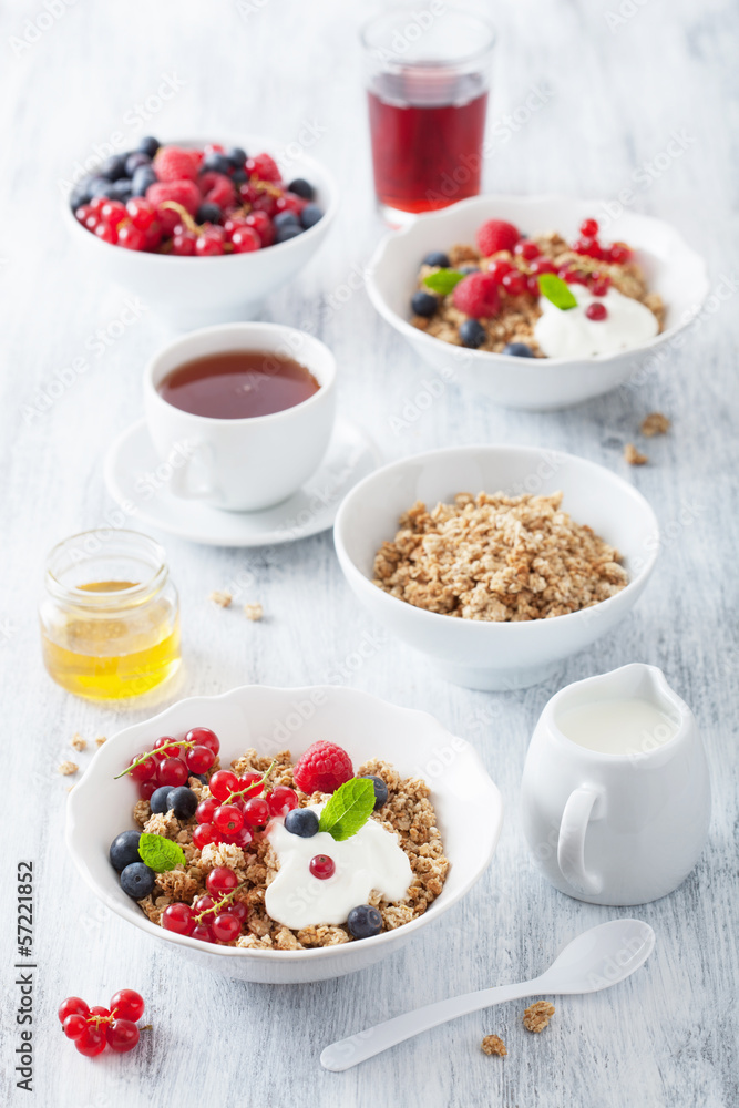 healthy breakfast with yogurt and granola healthy breakfast with yogurt and granola