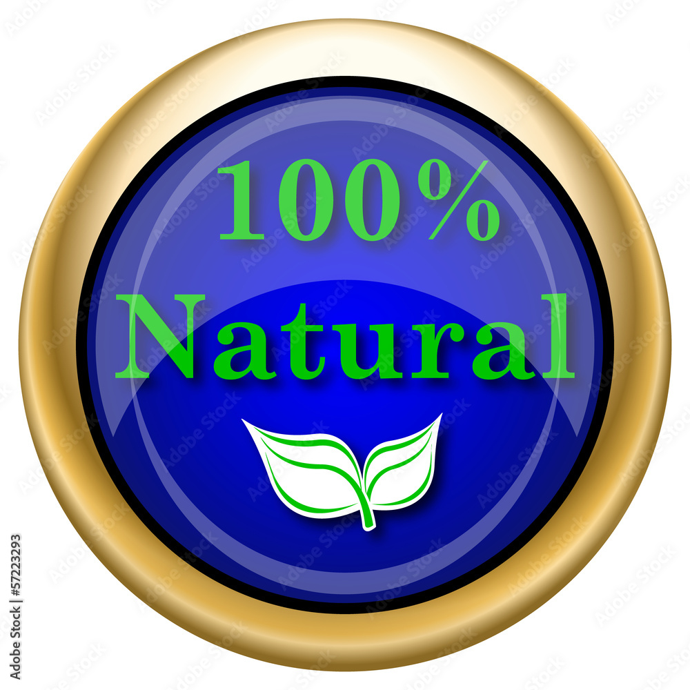 100 percent natural icon