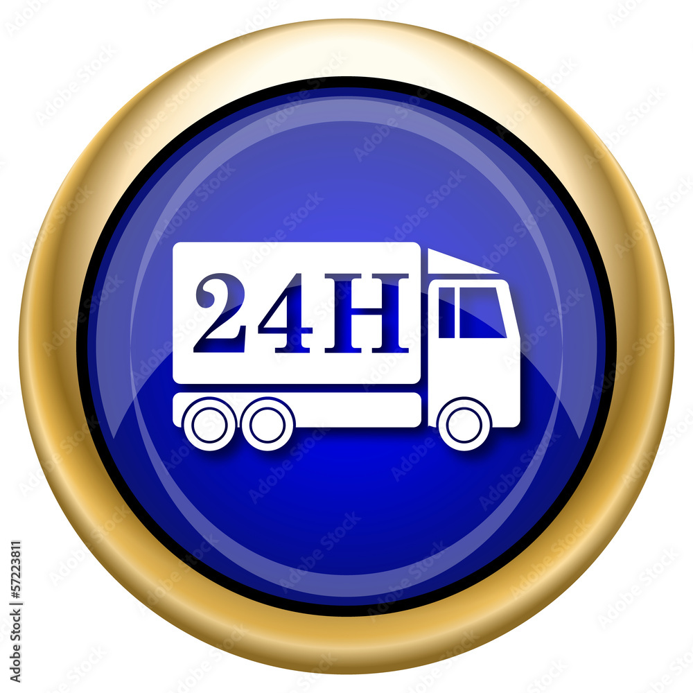 24H delivery truck icon 24H delivery truck icon