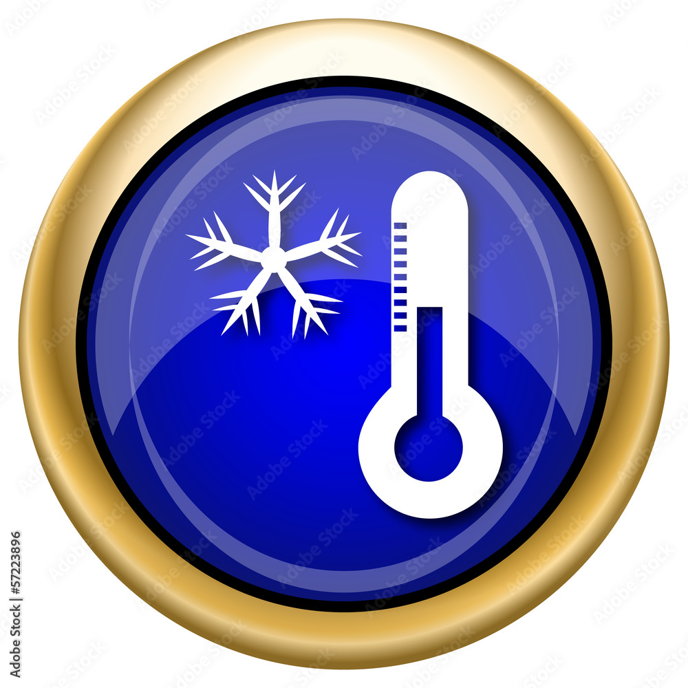 Snowflake with thermometer icon Snowflake with thermometer icon