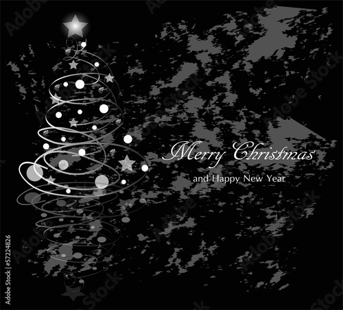 cartolina per natale e capodanno su sfondo grunge