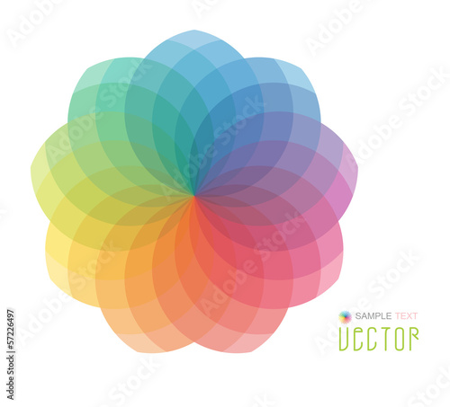 Abstract Colorful Flower