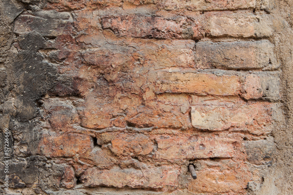 Old wall after the war Old wall after the war