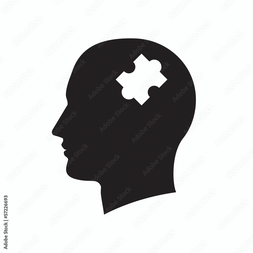 Head with puzzle piece Head with puzzle piece