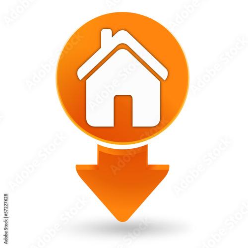 maison sur signet orange