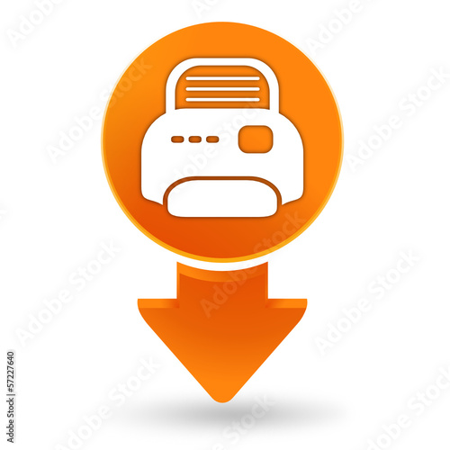 imprimante sur signet orange