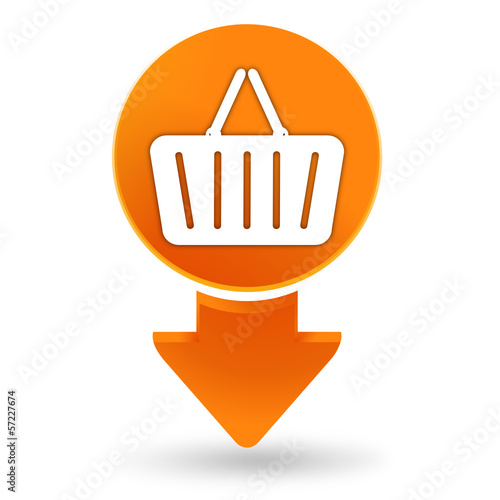 panier sur signet orange