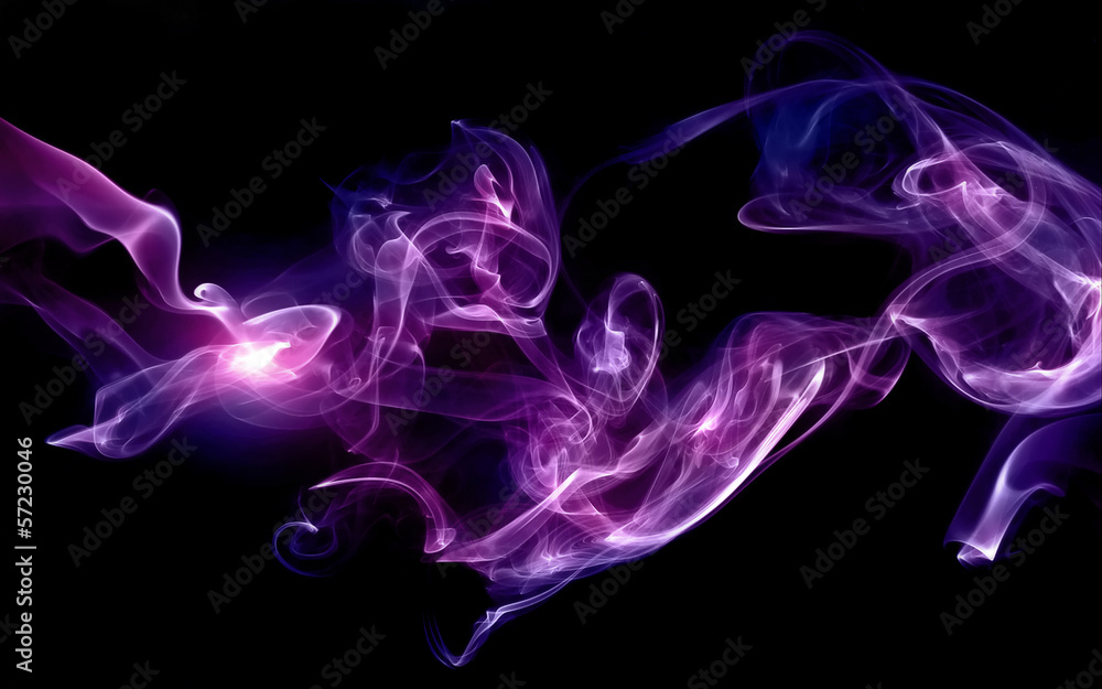 Purple smoke with lights on black background Purple smoke with lights on black background